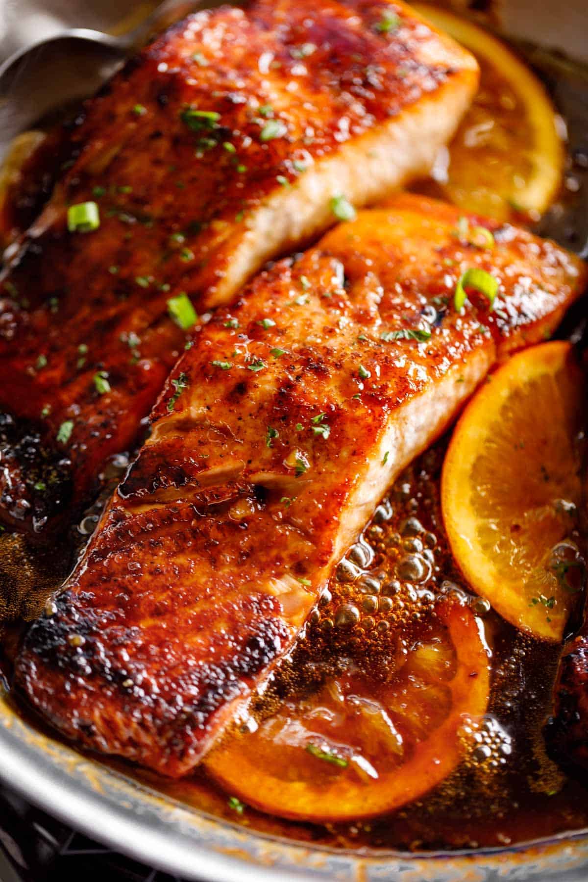 Red fish baked in a marinade with orange jam | allrecipes.club