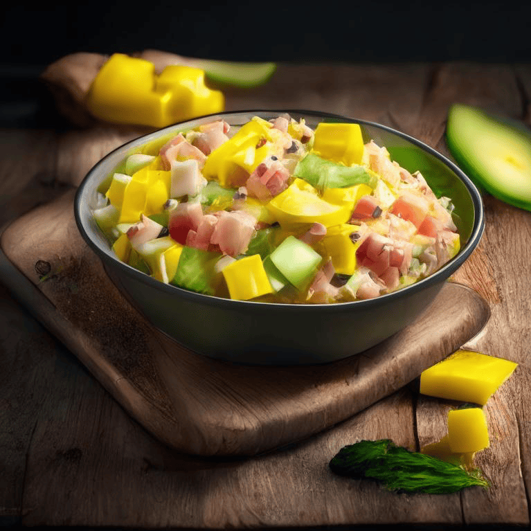 Ham, cucumber, corn and cheese salad | allrecipes.club